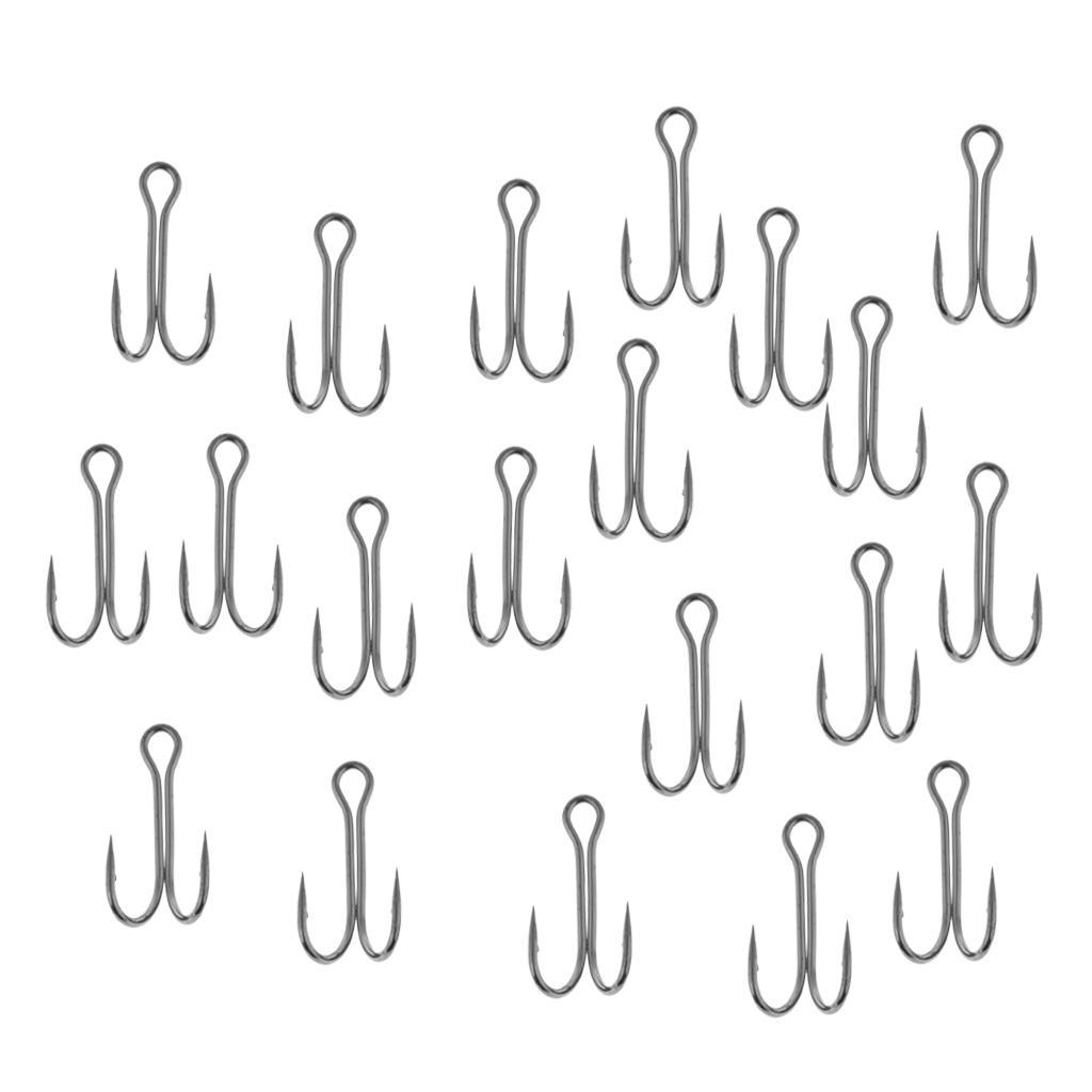 20pcs/pack High Carbon Steel Fishing Hooks Dual Double Frog Hooks Saltwater Fishing Hooks with Open Shank