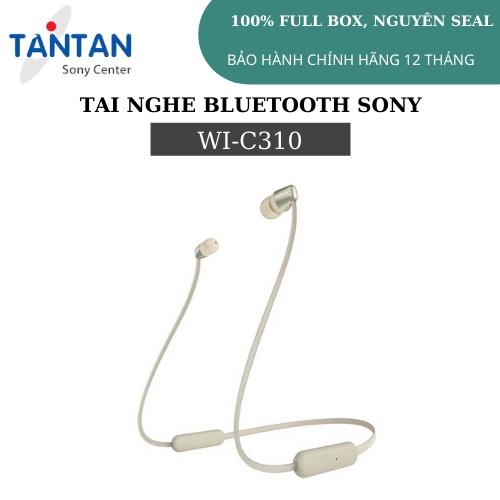 Tai Nghe BLUETOOTH 5.0 Sony WI-C310 | Siêu nhẹ 19g - Pin 15h - Sạc nhanh - Nghe gọi chất lượng cao - Âm thanh đậm chất | Hàng Chính Hãng