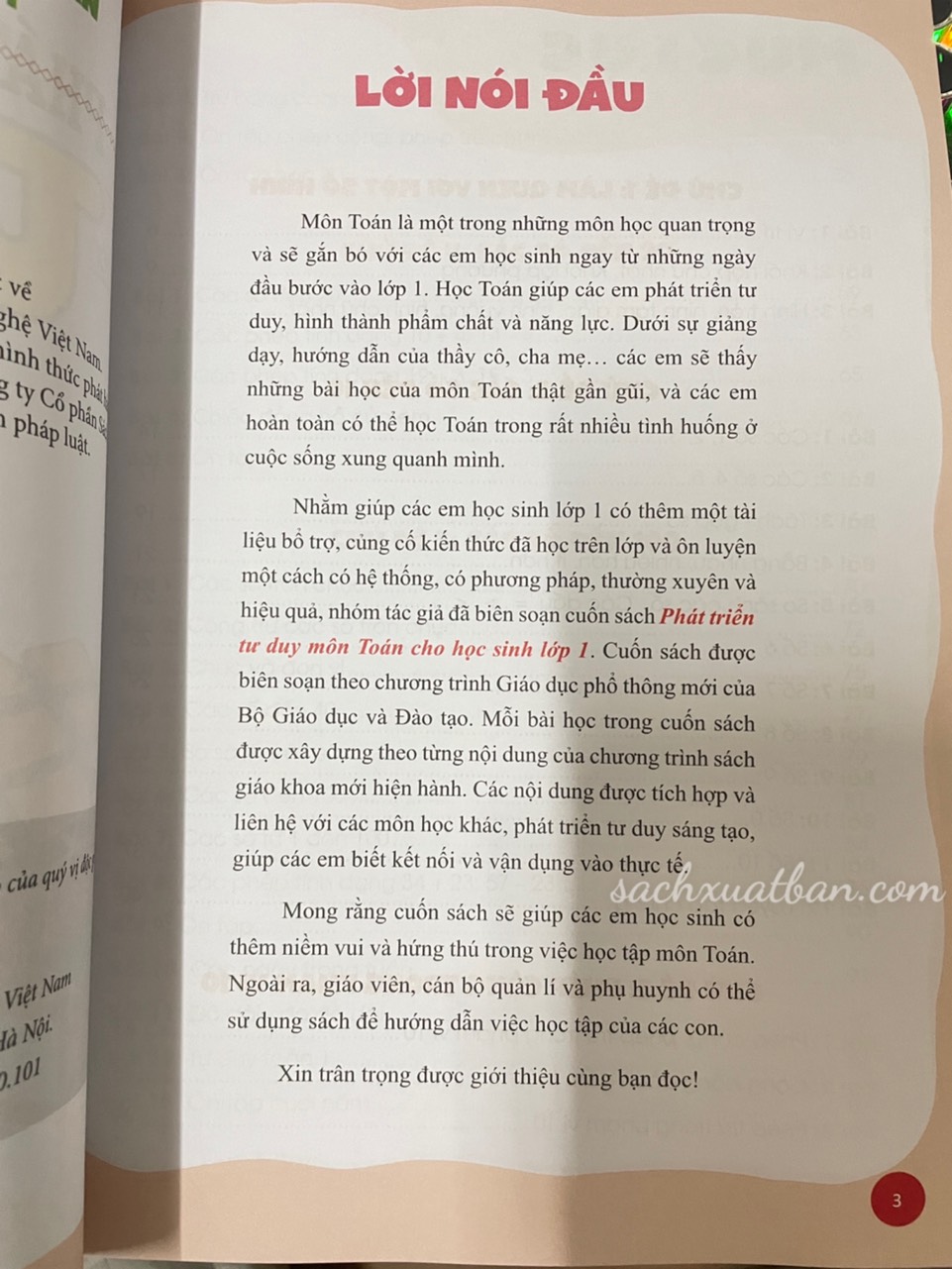 Sách Phát triển Tư duy môn Toán cho học sinh Lớp 1