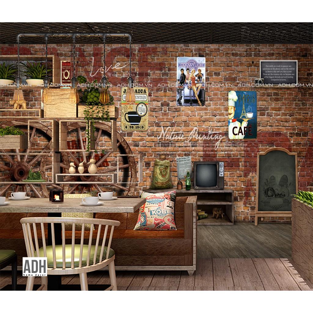 Tranh dán tường trang trí quán cafe ADH190223-1