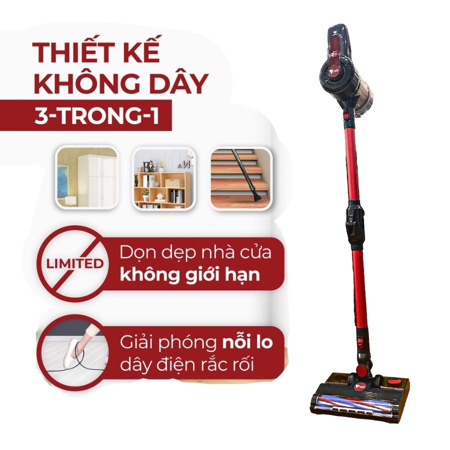 HÀNG NHẬP KHẨU- Máy hút bụi cầm tay không dây đa năng có thể gập được cao cấp lực hút mạnh robot S1