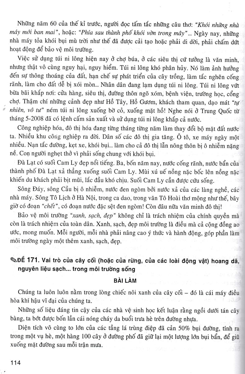 270 Đề Và Bài Văn Hay Lớp 8