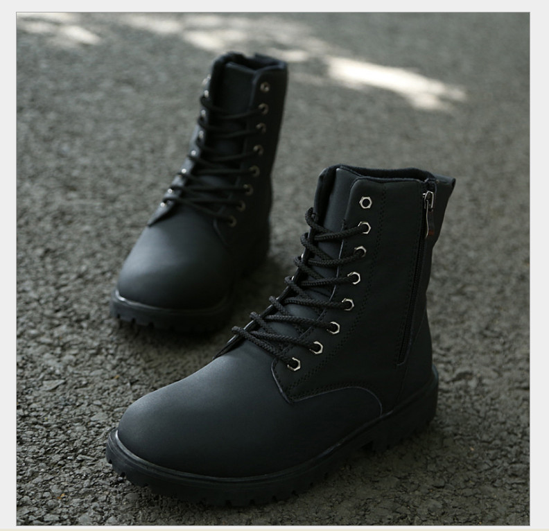 Giày boots nam khóa cạnh