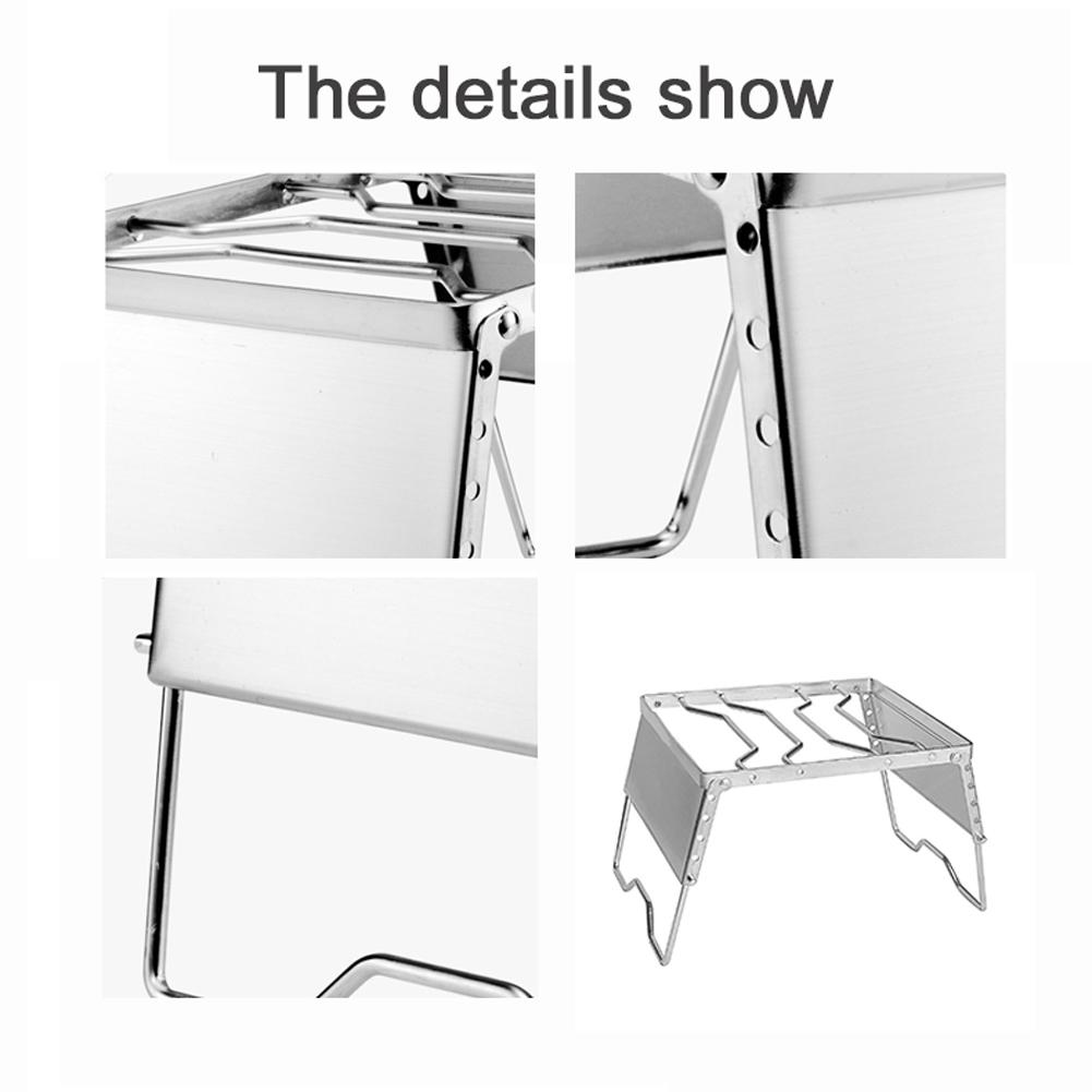Stainless Steel Outdoor Camping Barbecue Grill Folding Garden Rack Portable Furnace Bracket Family Party Cooking Tool