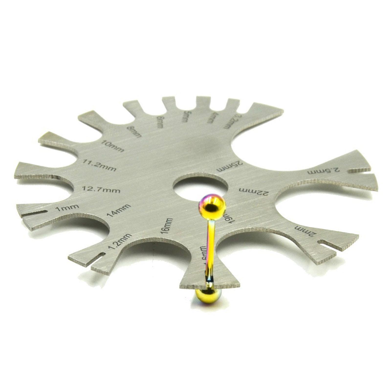 Body Jewelry Piercings Profession Measure Tool for Ear Barbell