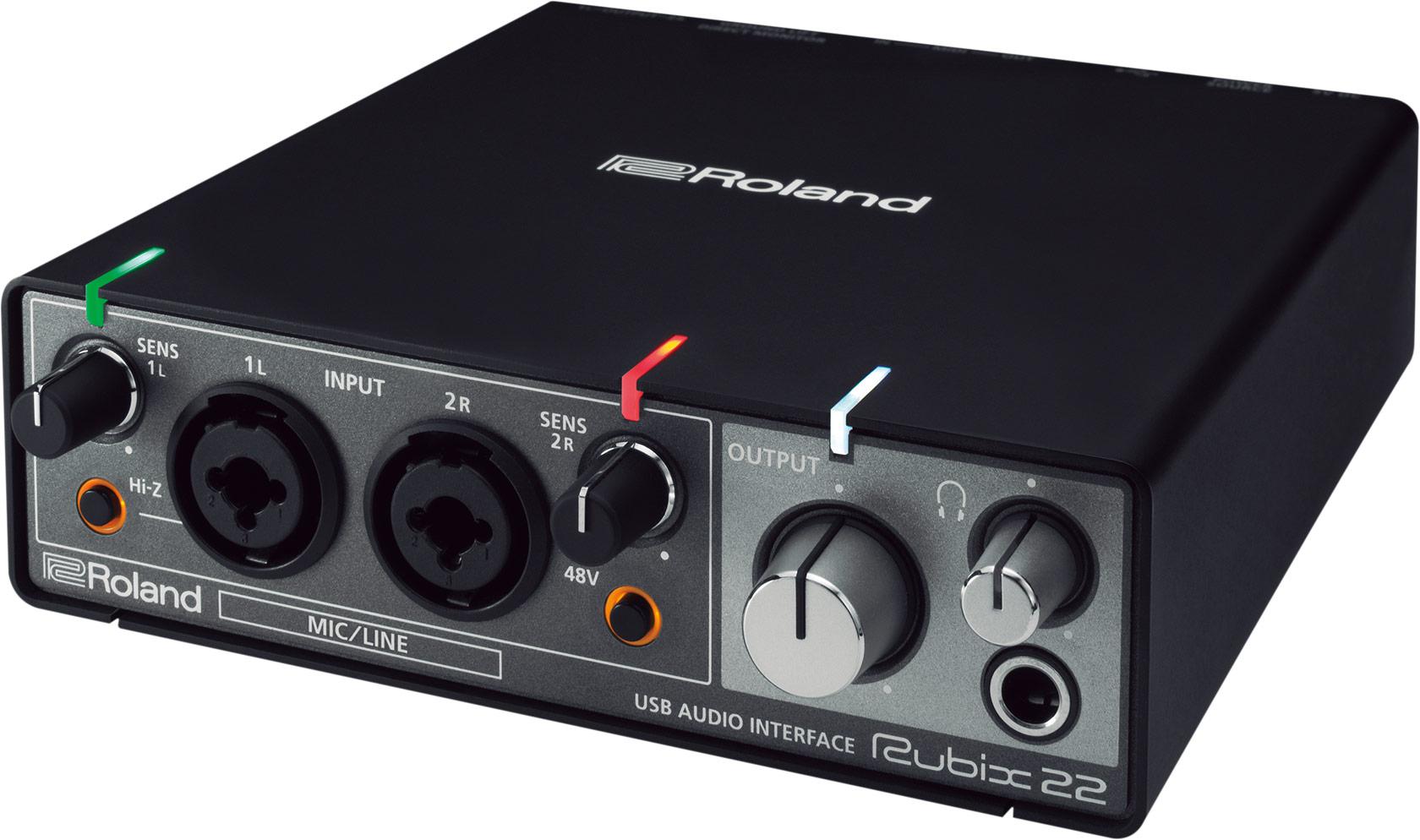 SoundCard Roland Rubix 22 - card âm thanh thu âm chuyên dụng chất lượng cao- Hàng chính hãng