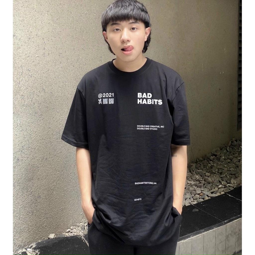 Áo Thun Local Brand Bad Habit Nam Nữ Tay Lỡ Cotton Oversize Unisex Full Mạc