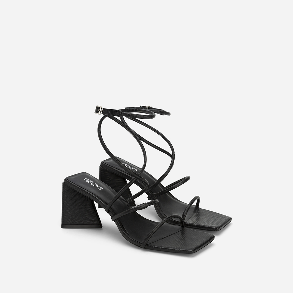 Vascara Sandal Ankle Strap Gót Trụ Vân Kì Đà - SDN 0738