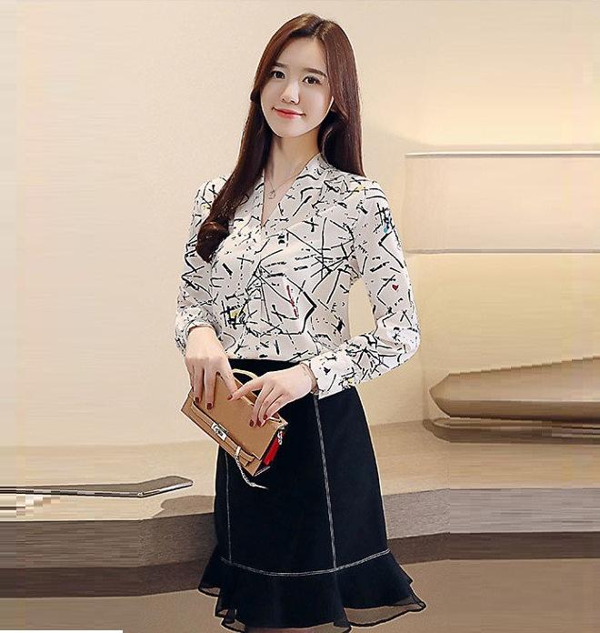 ÁO KIỂU HỌA TIẾT THANH LỊCH NT1091