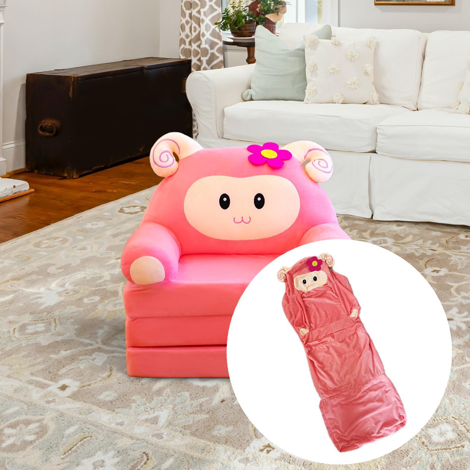 2 Pieces Toddler Cute Kids Sofa Cover Foldable for Home Bedroom Living Room