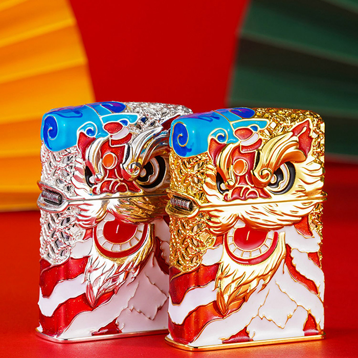 Vỏ Hột Quẹt Bật Lửa Xăng Đá Chief CF1294J Khắc HÌnh Kỳ Lân Cực Đẹp - Nhiều Màu