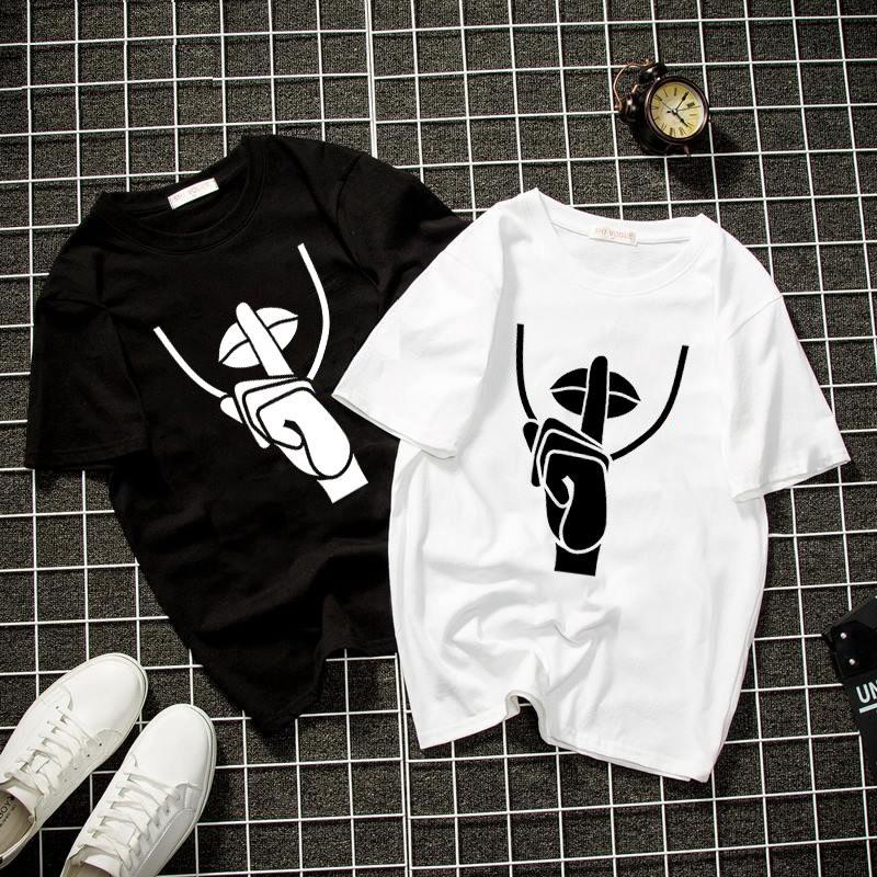 Áo thun unisex biểu tượng cá tính màu trắng 2019T862