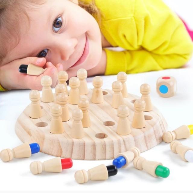 Bàn cờ vua ghi nhớ rèn luyện trí nhớ hiệu quả cho bé yêu ngay từ nhỏ - Chất liệu gỗ#lego#popit