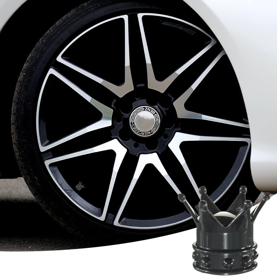 4 Cái Mũ Van Làm Thủ Công Pha Lê Vương Miện Với Gioăng Lốp Mũ Van Cho Xe Đạp Xe Máy Ô Tô Xe Kéo Xe Tay Ga Nắp Van Không Khí Mũ Lưỡi Trai-Đen