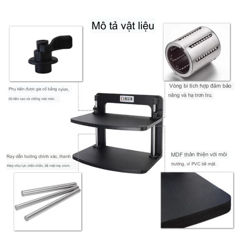 Bàn Kê Màn Hình Máy Tính Laptop Nâng Hạ Chiều Cao Booster Space Desk ️Hanrui Offical️