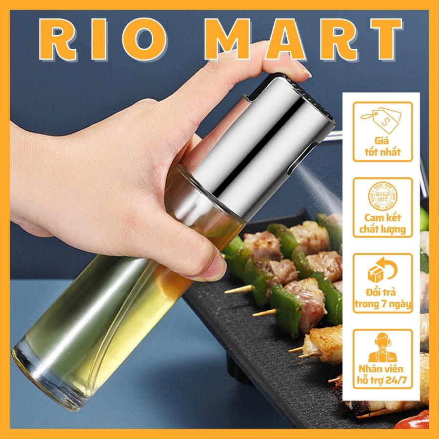 Bình Xịt Dầu Ăn Cho Nồi Chiên Không Dầu, Chai Xịt Thủy Tinh Phun Sương 100ml - R30 RIOMART