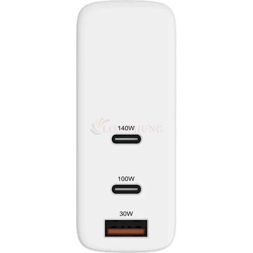 Combo sạc đa cổng HyperJuice PD 3.1 140W 2Type-C 1USB-A + USB Type-C to Type-C 2m HJG140US - Hàng chính hãng