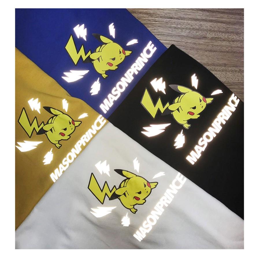 Áo Thun Phản Quang Tay Lỡ Unisex Pikachu 1