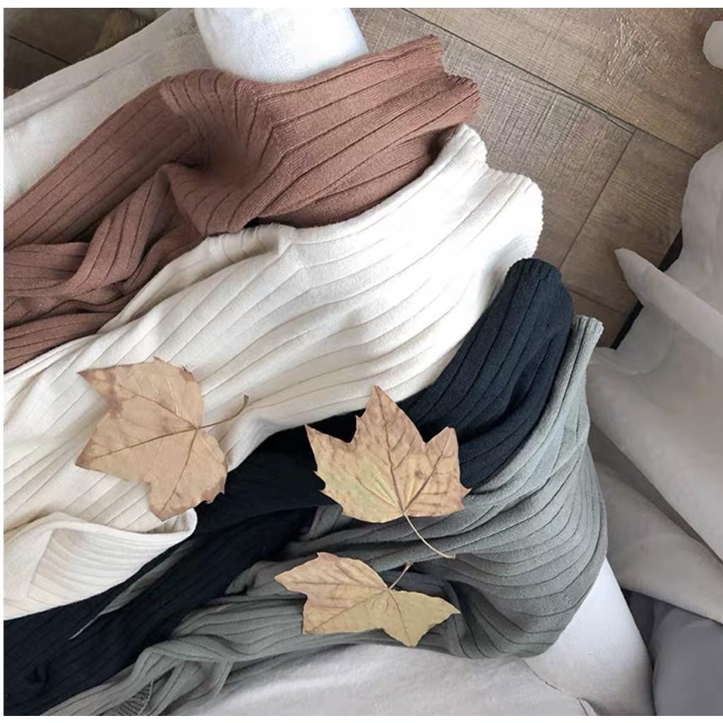 MS276 Áo len nữ cao cổ gân to