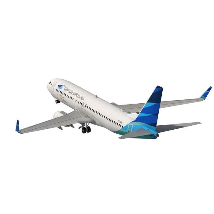 Mô hình giấy Boeing 737-800 Garuda Indonesia tỉ lệ 1/25