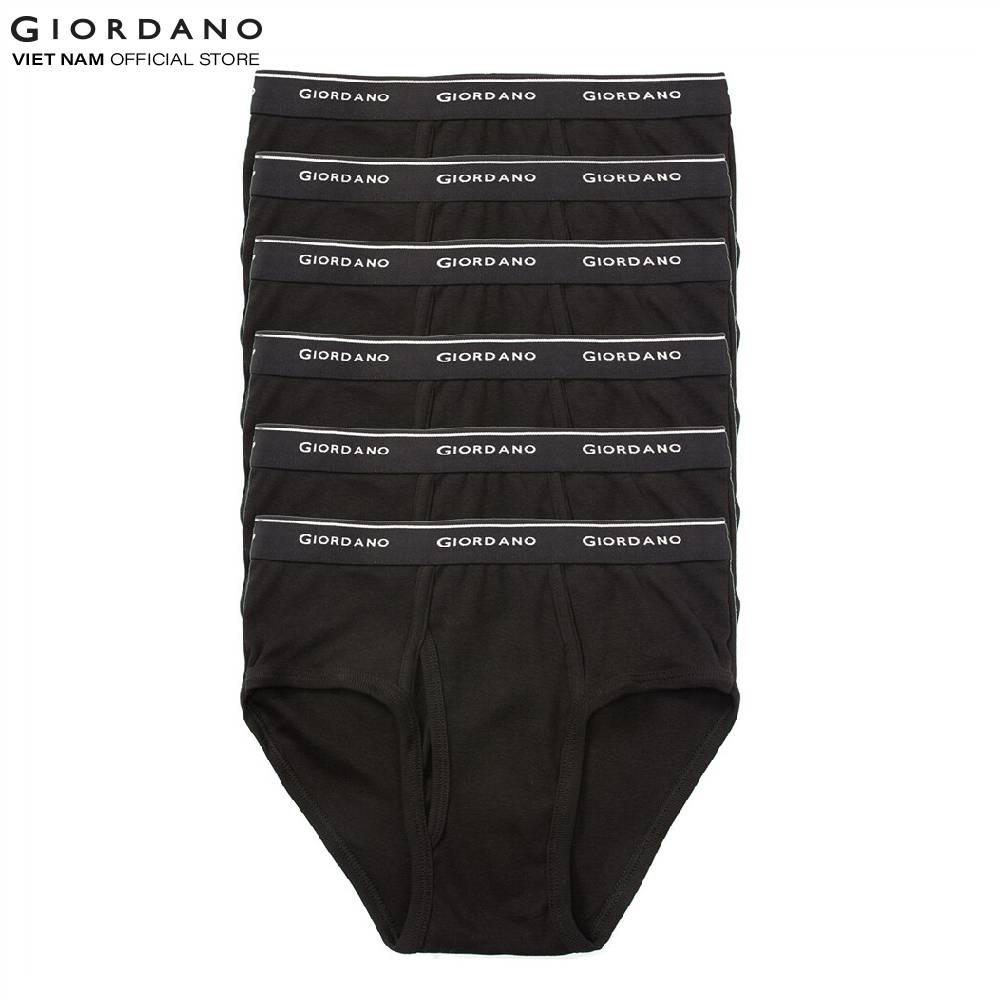 Hình ảnh Bộ 6 Quần Lót Nam Dạng Tam Giác Giordano Cotton Briefs 01177014