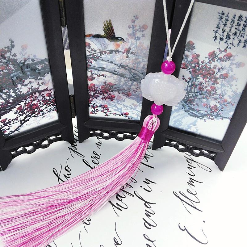 Dây Treo Trang Trí - Ngọc Bội Bông Sen Tam Sinh Tam Thế