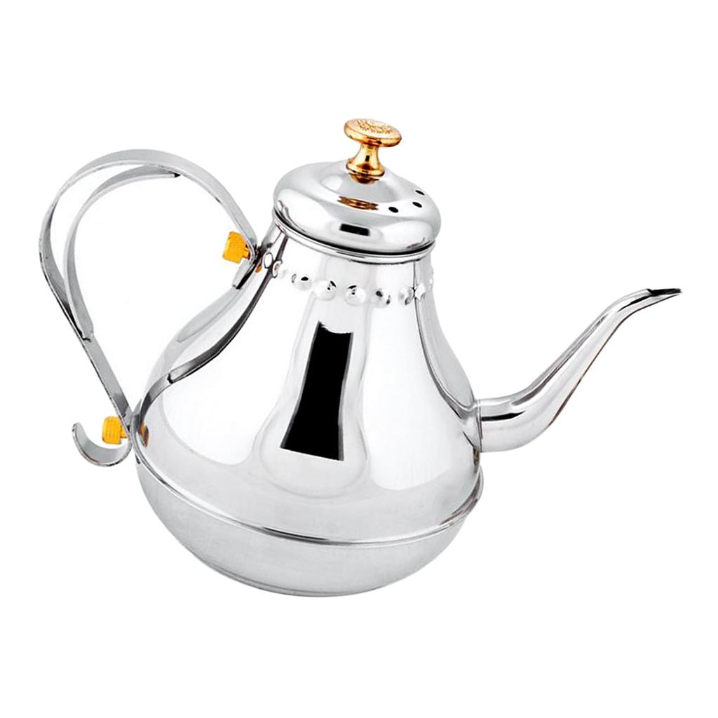 1.2L Stainless Steel Pour Over Drip Coffee Tea Pot Kettle Kitchen Restaurant
