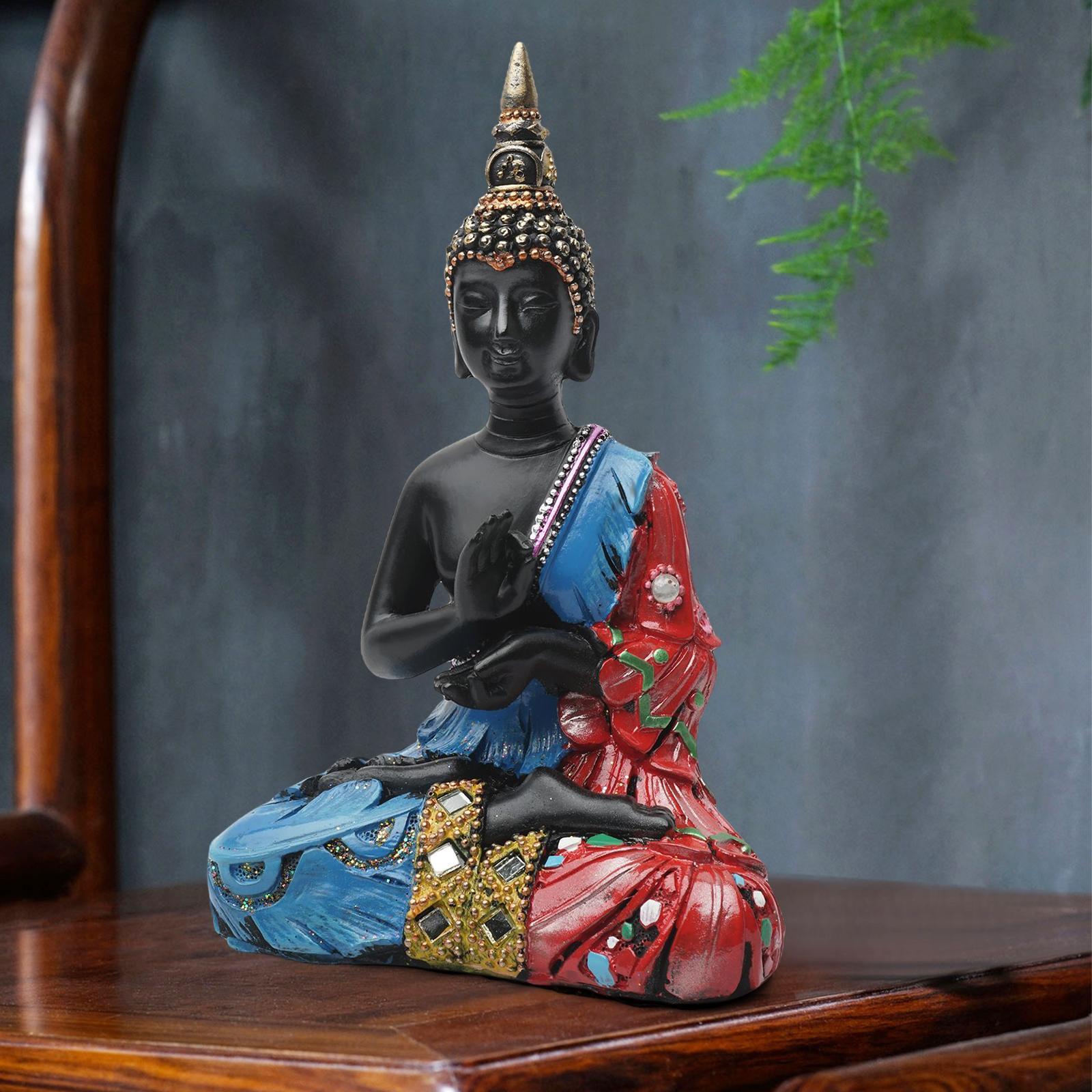 Thai Buddha Statue for Home, 7" Buddha Statue Collectibles and Figurines, Meditation Decor, Spiritual Living Room Decor, Yoga Zen Decor