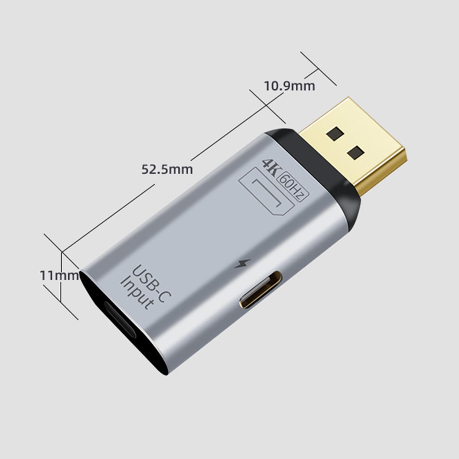 Type-C Female to Male External Connector Convert 4K 60Hz Adapter for Phone book Laptop