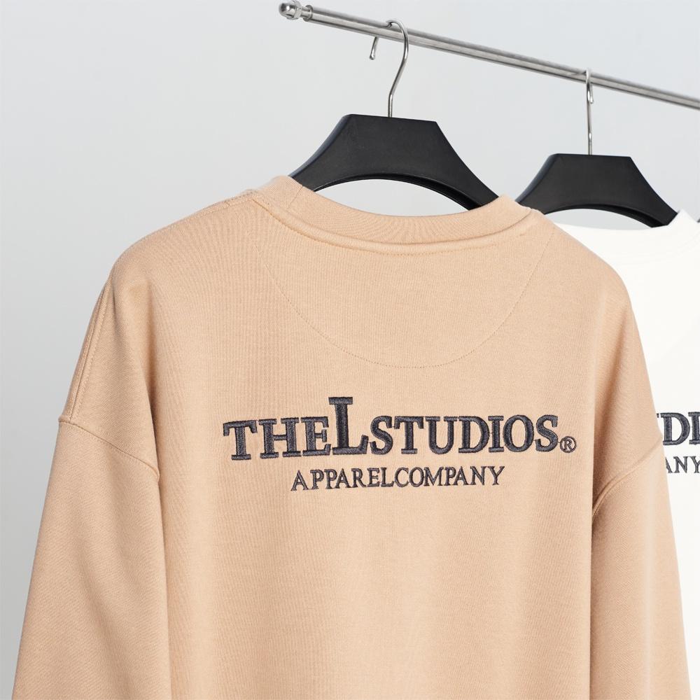 THELSTUDIOS - Áo Sweater Nỉ Basic Thêu Logo