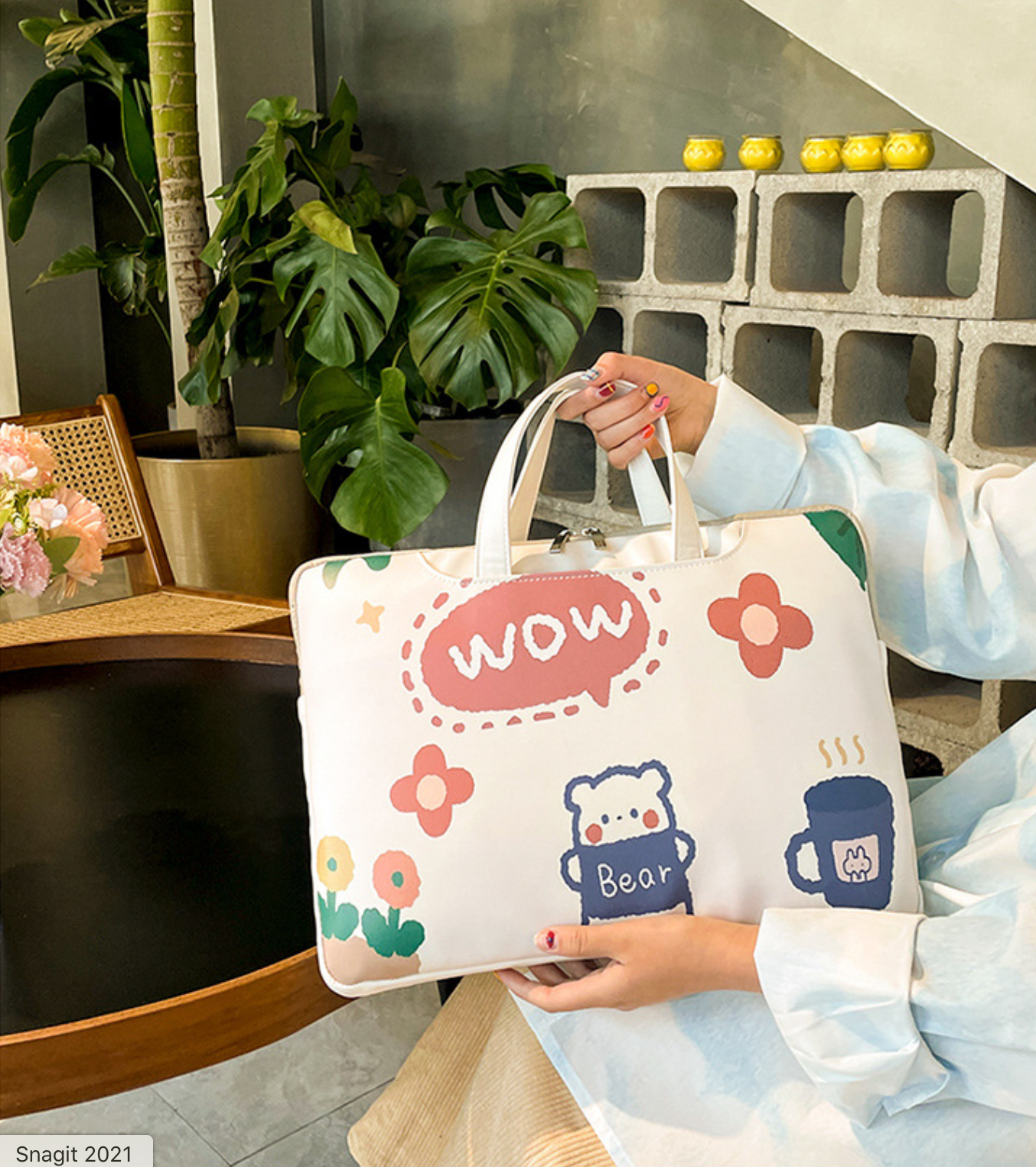 Túi xách da chống sốc laptop máy tính surface, túi công sở nữ cặp đựng laptop cute dễ thương
