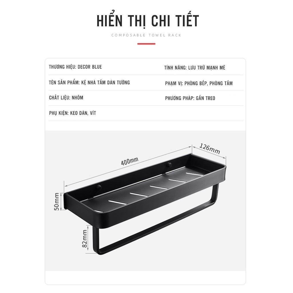 Kệ Nhà Tắm Cao Cấp Phong Cách Bắc Âu, Dán Tường Tiện Dụng, Không Khoan Đục
