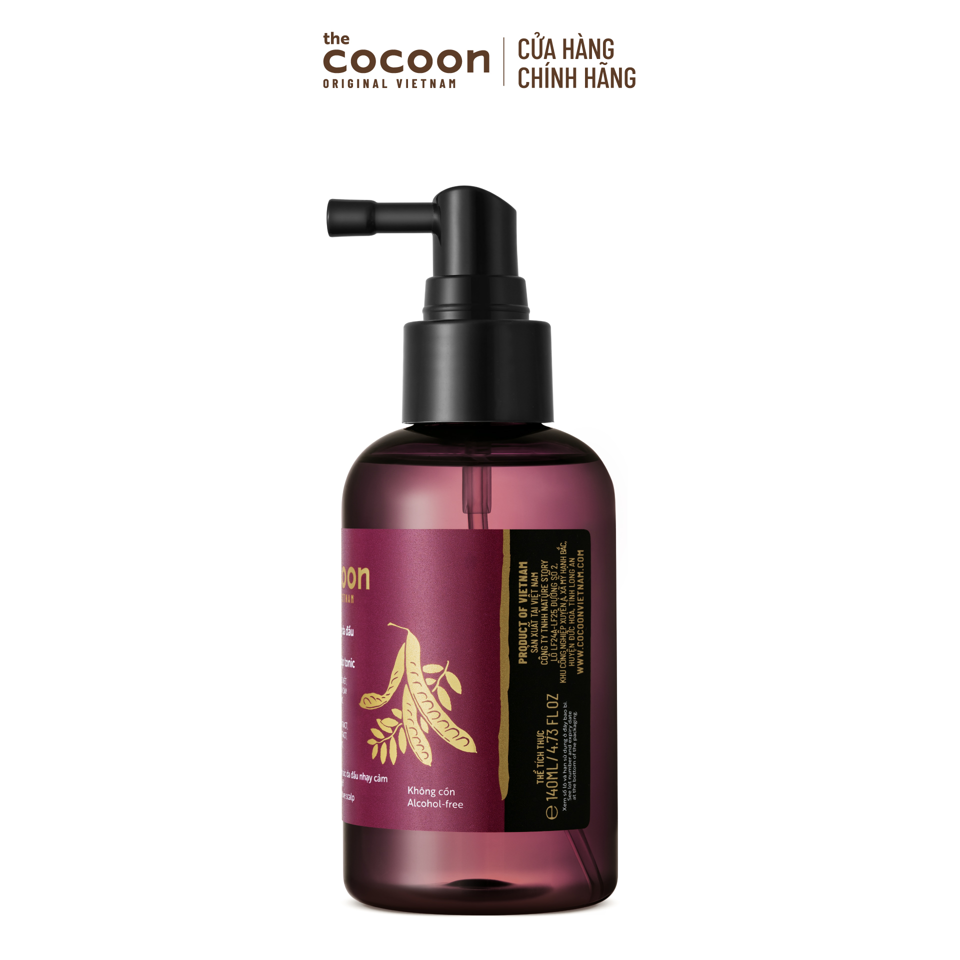Nước dưỡng da đầu bồ kết Cocoon giảm gàu và chăm sóc da đầu nhạy cảm 140ml