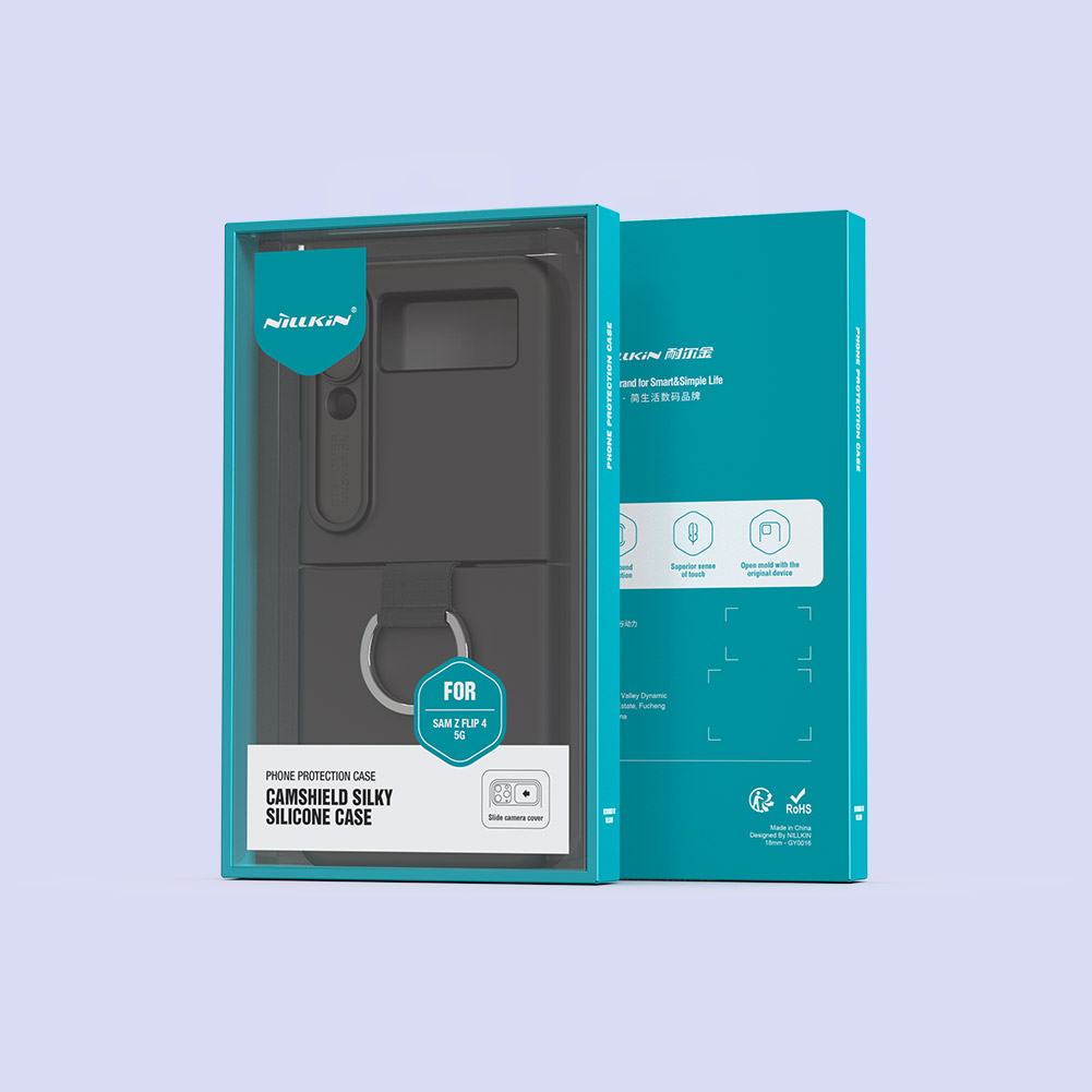 Ốp lưng dành cho Galaxy Z Flip 4 Nillkin Camshield Silky Silicon- hàng chính hãng