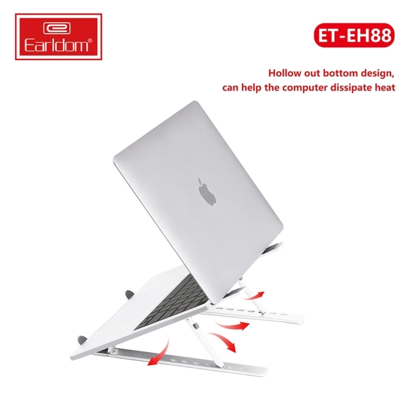 Giá Đỡ Laptop Macbook iPad Earldom EH88 Chất Liệu Hợp Kim Nhôm Giúp Tản Nhiệt Có Thể Điều Chỉnh Góc Độ - Hàng Chính Hãng