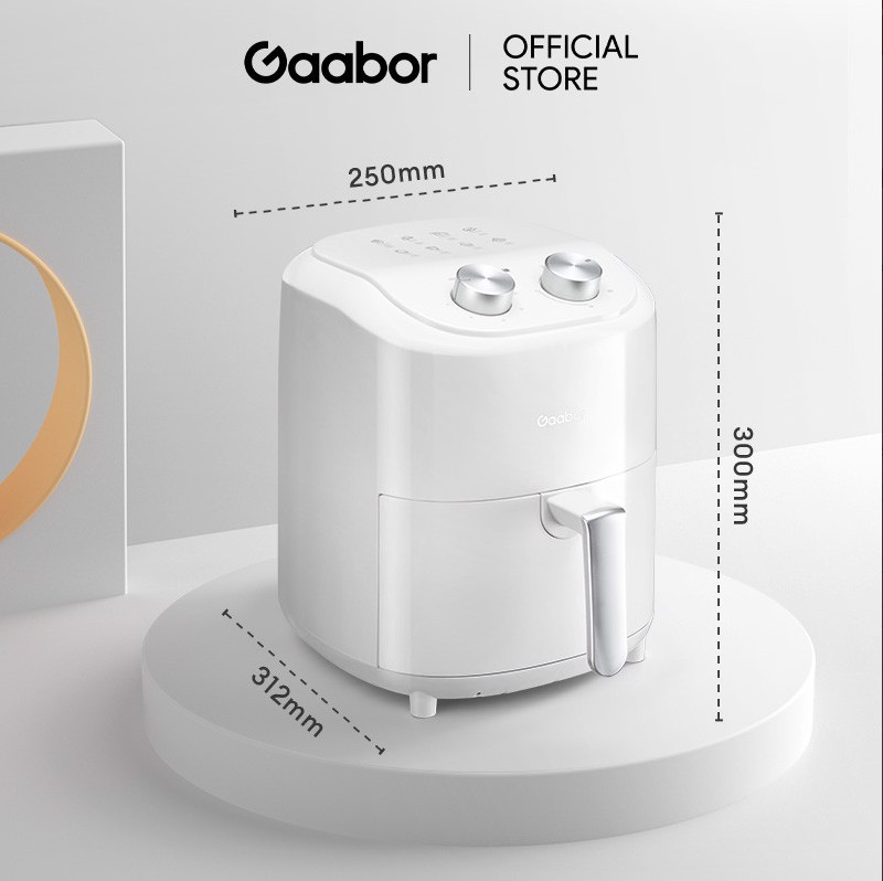 Nồi chiên không dầu 4.5L GAABOR GA-M4A01 công suất 1200W nồi thép không gỉ - Hàng chính hãng - Chỉ giao Hà Nội