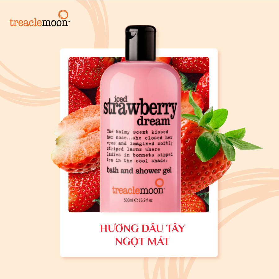 Gel tắm chiết xuất dâu tây Treaclemoon 500ml