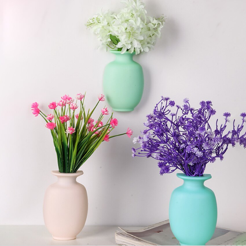 Bình Đựng Hoa Dán Tường Kèm Miếng Dán Trong Suốt Cực Chắc