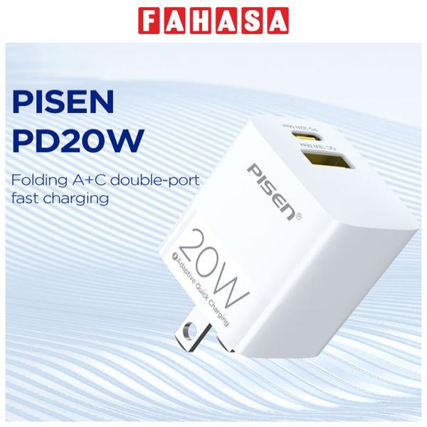 Sạc Nhanh 20W 2 Cổng 1C1A - Pisen Quick DualPort QP 20W