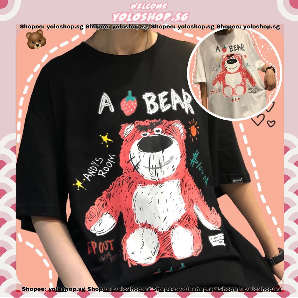 Áo Thun Tay Lỡ Form Rộng Unisex GẤU A BEAR