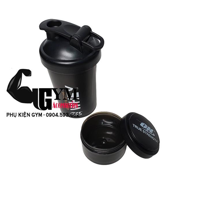 Bình nước thể thao bình tập gym Shake bottle ON 2 ngăn
