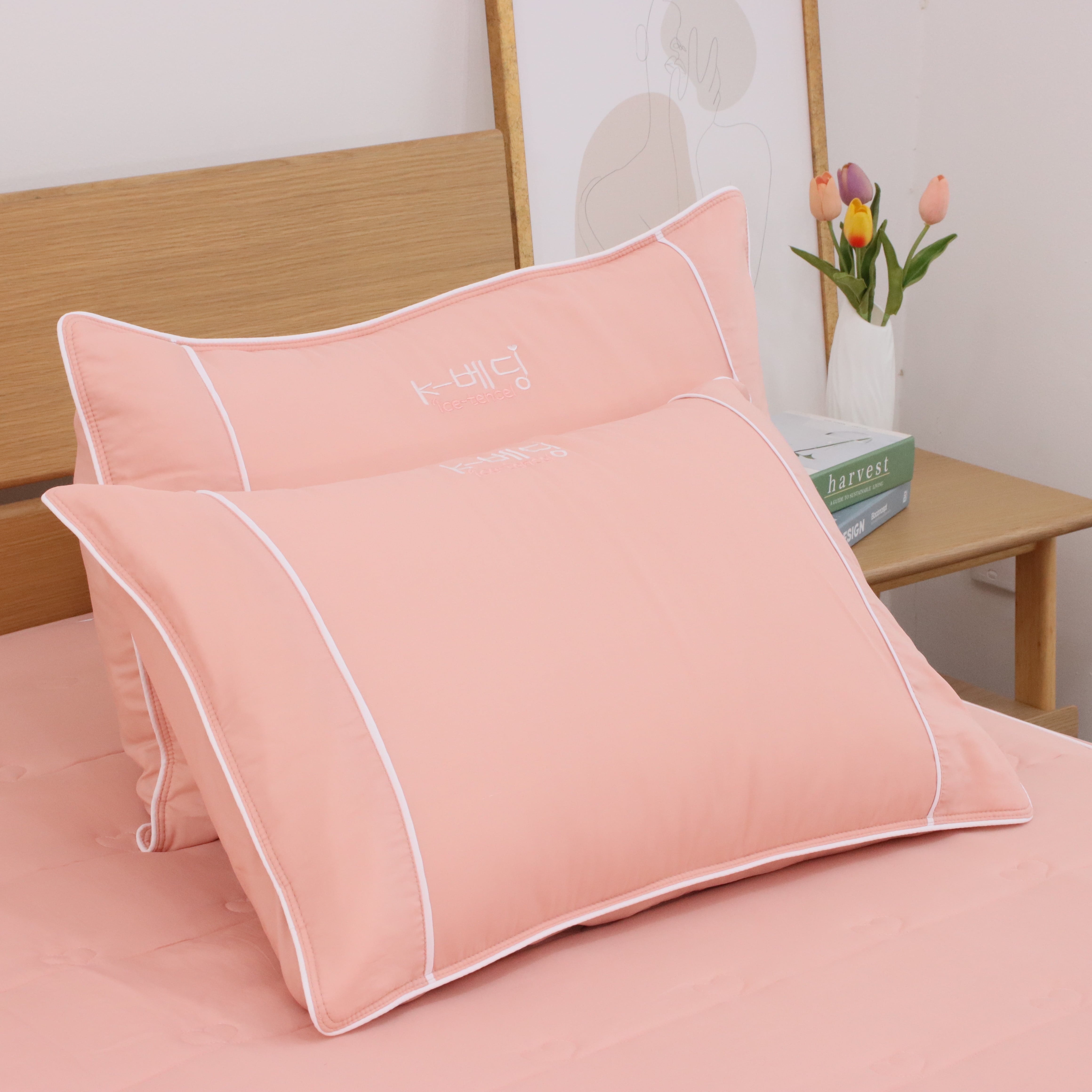 Bộ ga giường chần bông K-Bedding by Everon KNTS chất vải Ice-tencel thoáng mát, kháng khuẩn