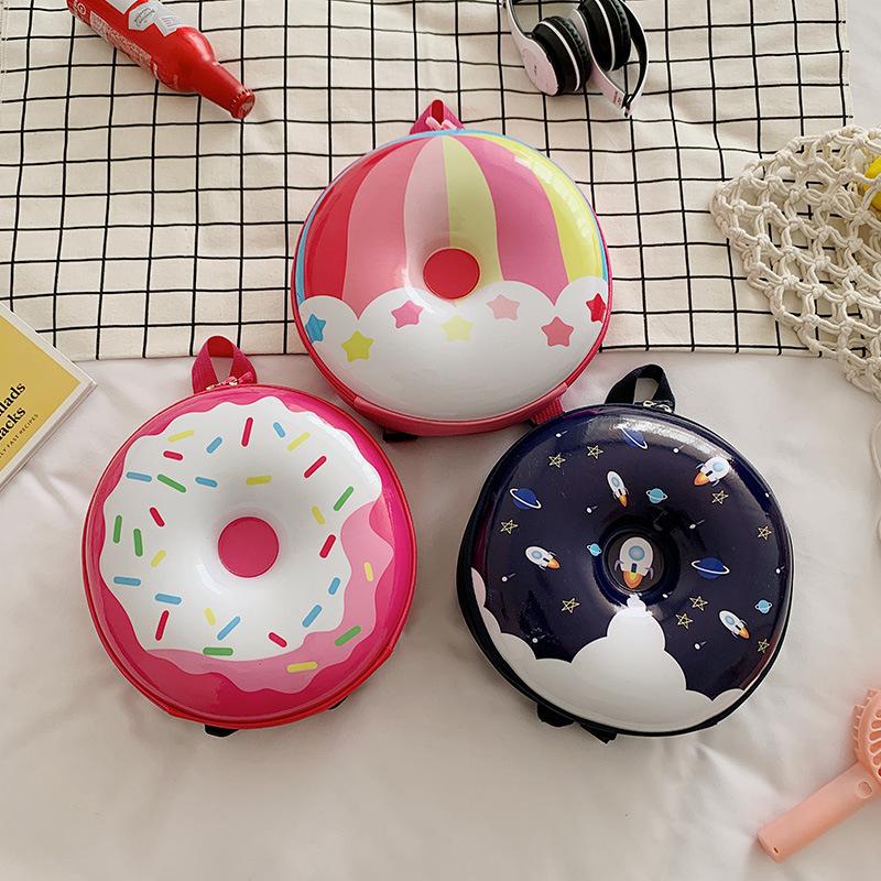 Thương Hiệu Nhà Thiết Kế Trẻ Em Túi Sáng Tạo Ba Lô Cầu Vồng Doughnut Mẫu Giáo Túi Sách Bé Trai Bé Gái Dễ Thương Có Túi