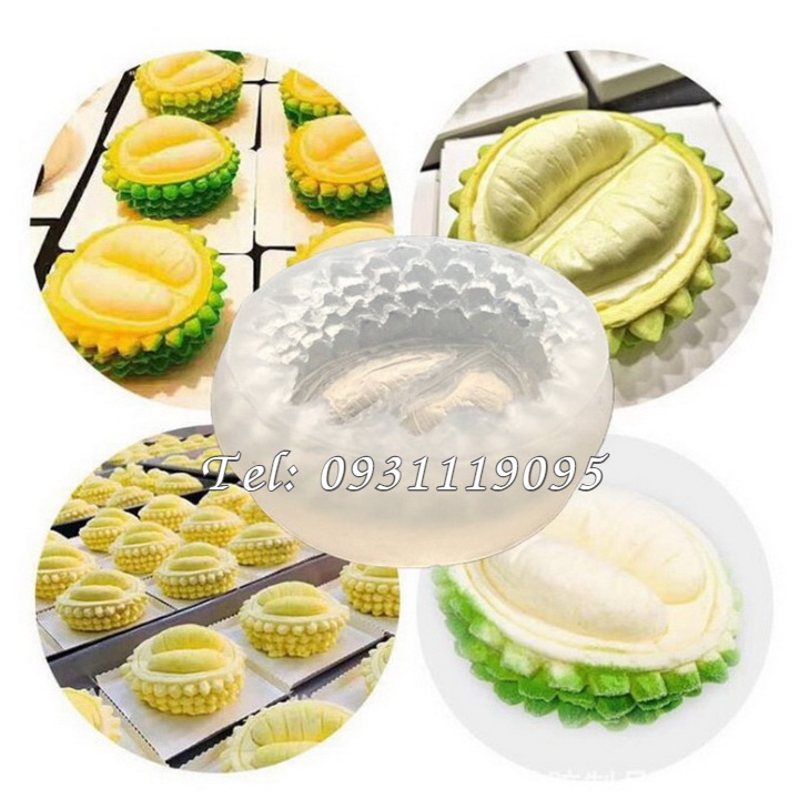 Khuôn silicon làm bánh, rau câu, socola trái sầu riêng - Mã số 1617
