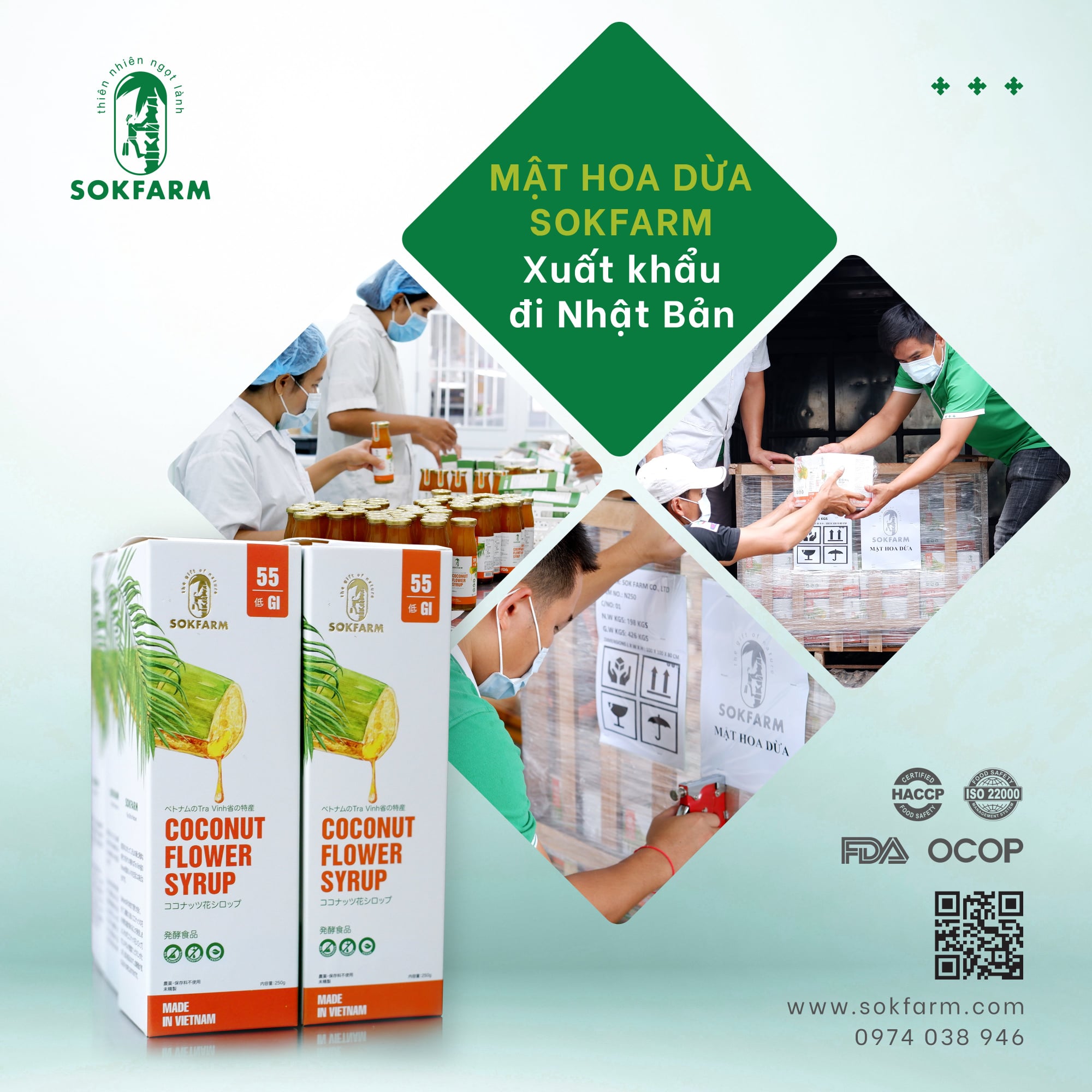 Mật hoa dừa SOKFARM 100% tự nhiên,chỉ số GI thấp chai 700g- ăn kiêng, ăn chay, tiểu đường