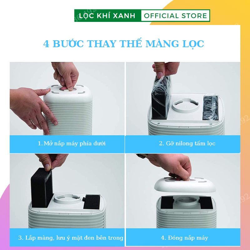 Màng lọc không khí cho máy Levoit LV-H128 . Lõi lọc hepa kết hợp carbon giá rẻ chất lượng cao