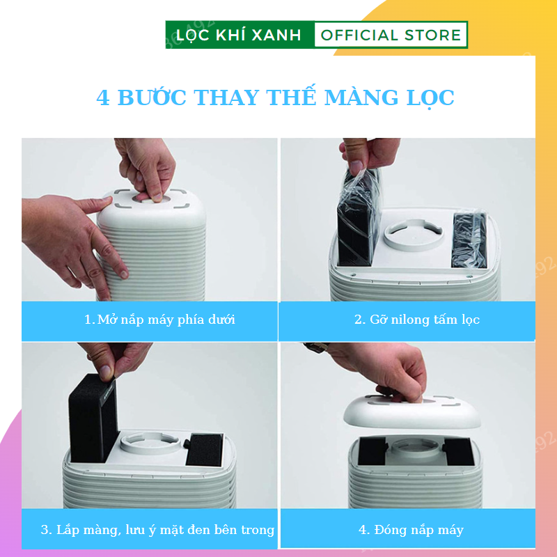 Màng lọc không khí cho máy Levoit LV-H128 (SET 2 MÀNG). Lõi lọc hepa kết hợp carbon giá rẻ chất lượng cao