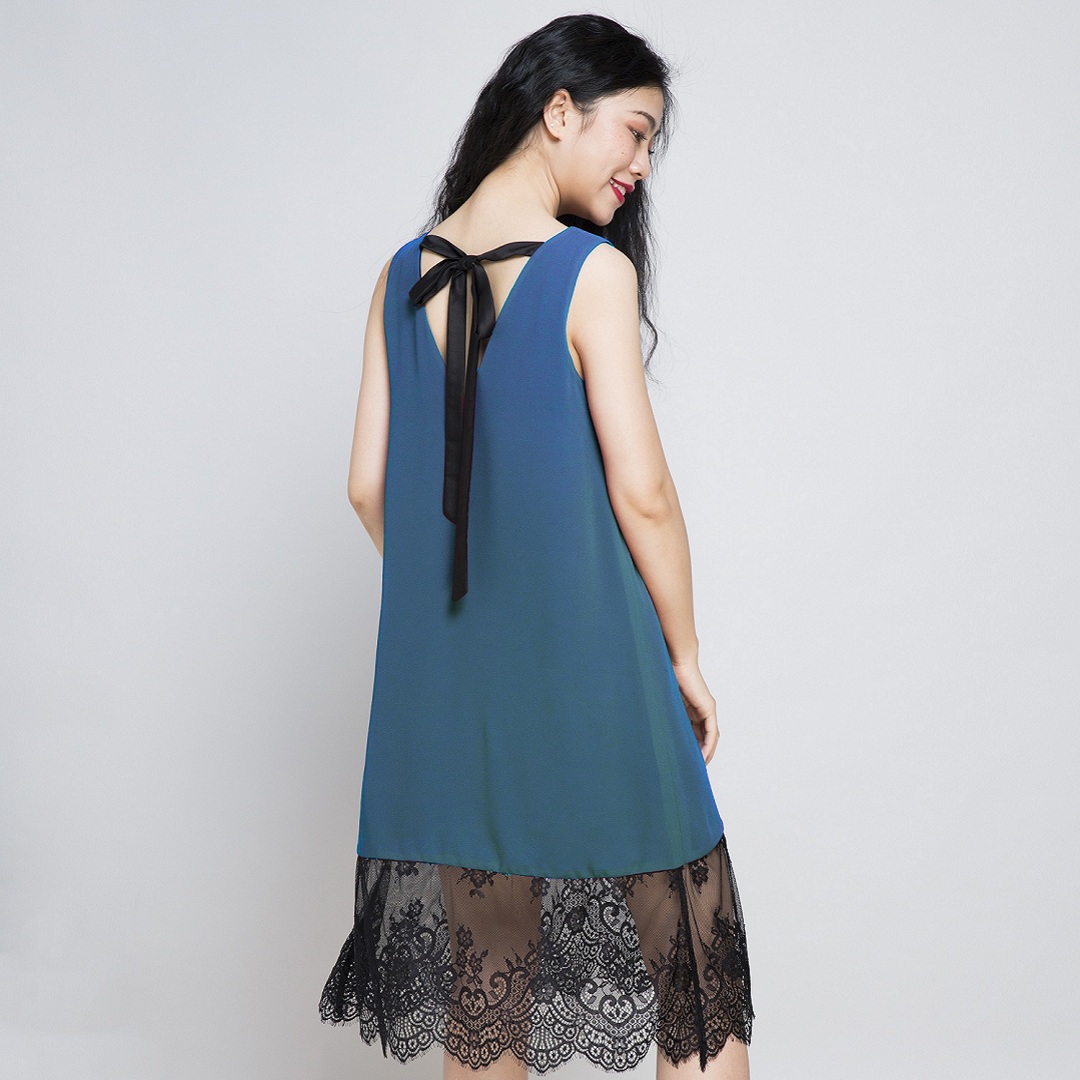 Đầm Suông Cao Cấp Thời trang thiết kế Hity DRE058 2 trong 1 Chỉ có tại Hity (Xanh Indigo)
