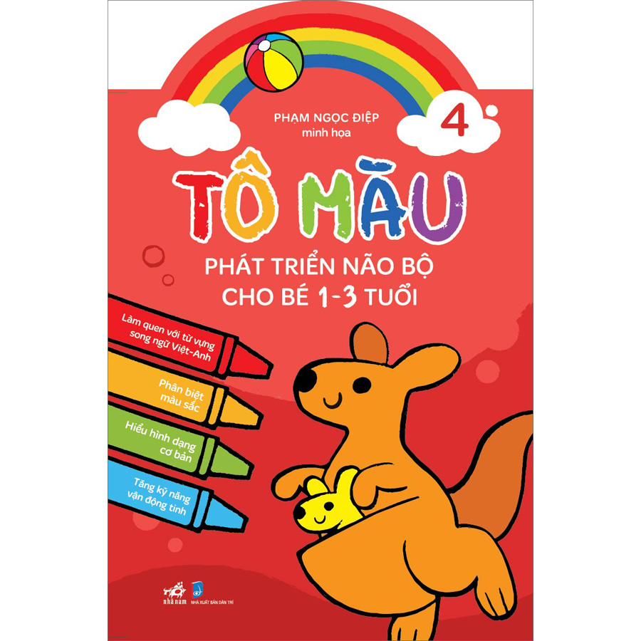 Combo 4 Cuốn: Tô Màu Phát Triển Trí Não Bộ Cho Bé 1-3 Tuổi