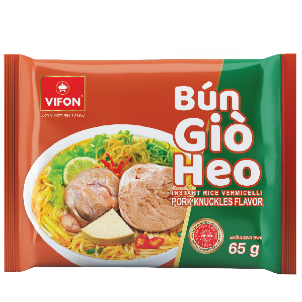 Thùng 30 Bún Giò Heo VIFON (65g / Gói)